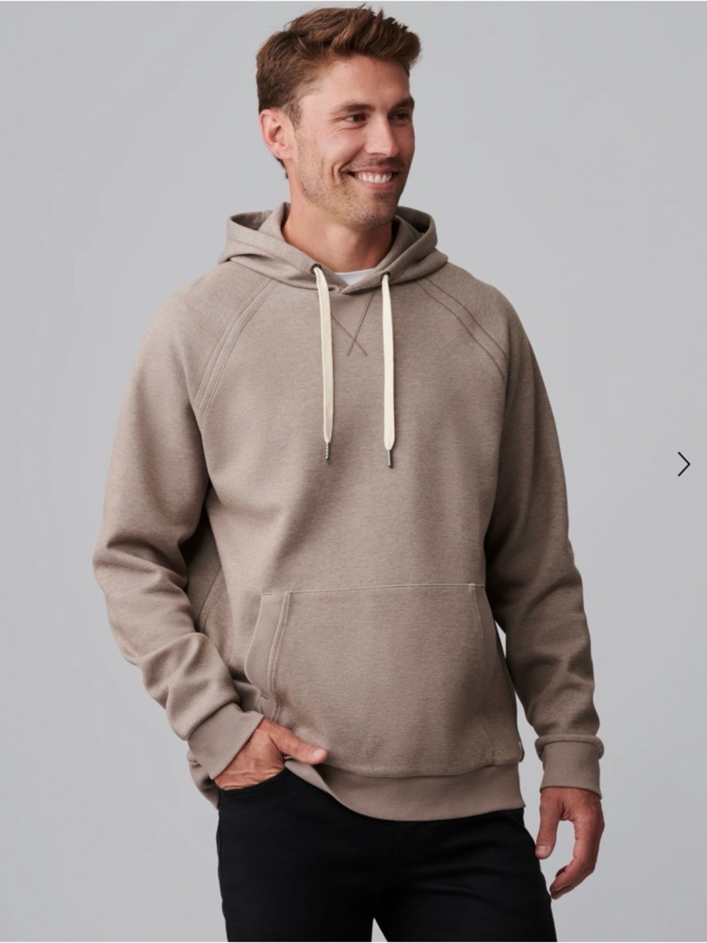 Rhone Heritage Midweight Hoodie - Coffee Heather - L